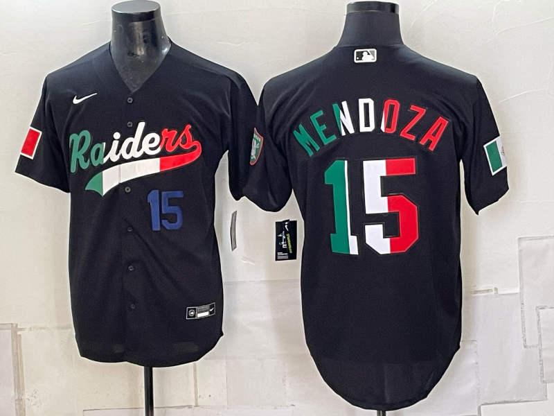 Men 2026 Oakland Raiders #15 Mendoza black Nike Limited NFL Jersey 0930122->oakland raiders->NFL Jersey